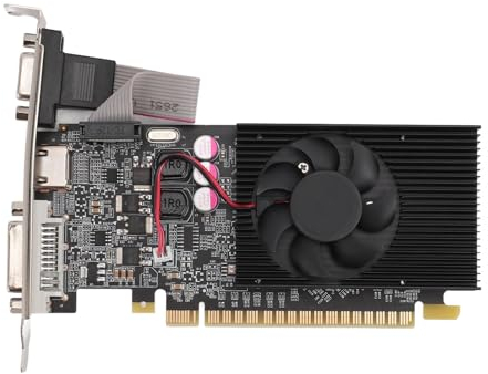 Tarjeta Gráfica GT710, Tarjeta Gráfica para Juegos DDR3 de 64 bits, Soporte 2560X1600 16X PCI Express 2.0, Tarjeta de Video para Oficina en Casa, para 10 11 7 8