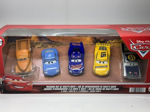 Mattel Disney und Pixar Cars 3 Fahrzeug, 5er-Pack, Trainingstag bei Willy's Butte