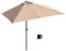 Demi Parasol Balcon, Parasol Droit 2m, Parasol Rectangulaire Réglable En Hauteur De 180 À 225cm, Sans Base, Pour Patio, Exterieur, Jardin, Appartement, Tonnelle, Piscine, Plage, Terrasse(Color:Khaki)