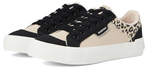 Rocket Dog Women's Cheery Comfort Plush Foam Sneaker, Leon Leopard Black Natural, 5.5 UK