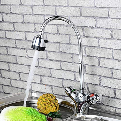 Garden Copper Kitchen Rotary spout Kitchen Sink Mixer Faucet, Thermostat Faucet Faucet