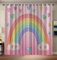 CEDNXOER Vorhang Blickdicht Cartoon-Regenbogen, Kinderzimmer Deko Verdunkelung Gardine Liebe, 2er Set H 175 x B 140 cm Thermovorhang Fenster Vorhänge mit Ösen für Wohnzimmer