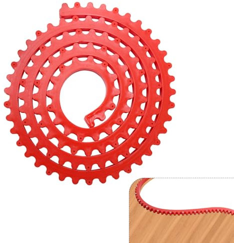 WYYFXY® 2 m Flexibles Frässchablonen Rot Fräsen Profilleisten Kurvenlineal Frässchablone Oberfräse Zahnradtyp Kurvenschablone Oberfräse Schablone Holzbearbeitung Kurvenvorlage