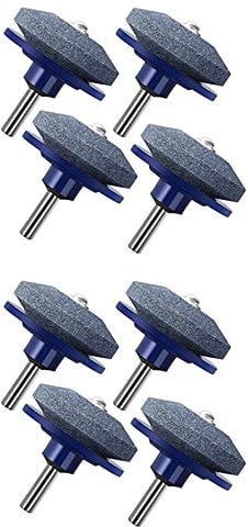 Daijianbin Electric Drill Lawn Mower Sharpeners Grinding Machine Lawnmower Blade Sharpening Tool 8Pcs