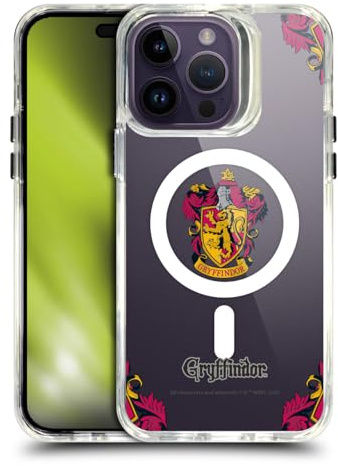 Head Case Designs Officially Licensed Harry Potter Gryffindor Houses Shockproof Bumper Case [Military Grade Protection] Compatible with Apple iPhone 14 Pro Max and Compatible with MagSafe