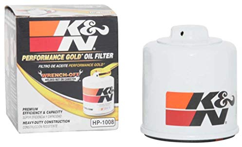 K&N Ölfilter - Patrone 68x73mm kompatibel mit Mazda, Nissan, Infiniti, Renault, Subaru, Suzuki, Smart, Hyundai (HP-1008), Weiß