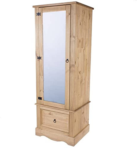 Core Products, Corona Waxed Pine Armoire With Mirrored Door