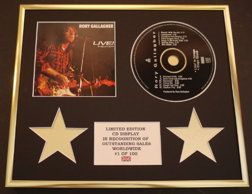 Rory Gallagher CD-Display, limitierte Auflage, COA/LIVE! In Europa