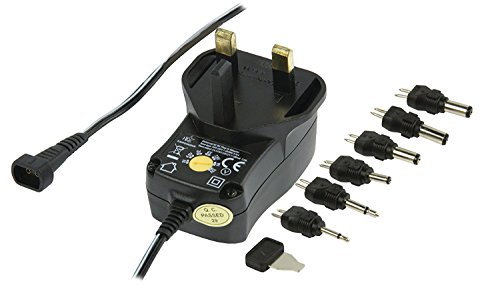 Guilty Gadgets UK 3 PIN UNIVERSAL AC/DC POWER SUPPLY ADAPTOR PLUG 600mA 3v 4.5v 6v 7.5v 9v 12v