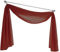 Olivia's Stylism Boutique Querbehang Deko Gardinen aus transparentem Voile Schals H*B 600 * 145cm Terra