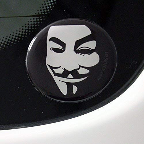 ANONYMOUS Maske Sticker Hacker expect us 3D DUB Aufkleber Decal NEU - DUB