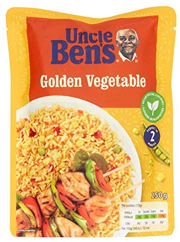 Uncle bens golden vegetable rice 250g, Pack of 6