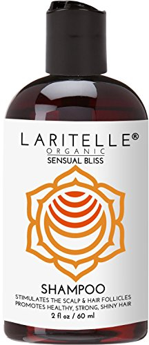 Laritelle Organic Travel Size Shampoo 2 oz | Hair Loss Prevention, Clarifying, Strengthening, Follicle Stimulating | Argan Oil, Rosemary & Palmarosa | NO GMO, Sulfate, Alcohol, Paraben, Phthalate | GF
