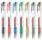 edding 2185 Gel-Roller (Standard-Farben), 7-Stück, 0,7mm | schwarz, rot, grün, blau (Office Set) + 3er Metallic - gold, silber, kupfer