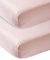 Meyco 563202 Jersey Spannbetttuch, 2er-Pack, 40x80/90 cm (Wiege), Hellrosa 100% Baumwolle