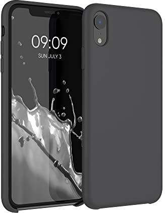 kwmobile Cover per Apple iPhone XR Custodia - Back Case per Smartphone in Silicone TPU - Protezione Gommata - nero matt