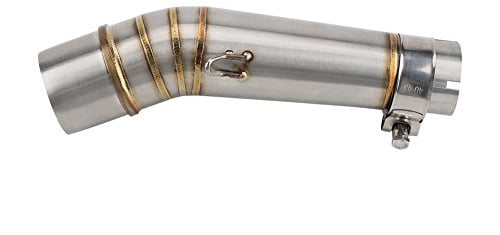 Tubo di scarico moto Tubo di collegamento centrale Universale Silenziatore in acciaio inox Punta terminale per Dirt Bike Street Bike Scooter ATV Racing