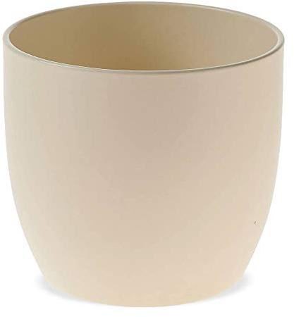 matches21 Pflanztopf Blumentopf Keramik glatt matt Übertopf Keramiktopf wasserdicht 1 STK Ø 14x13 cm Perlmutt - 4 Farben