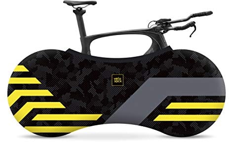 Velo Sock Unisex – Erwachsene Yellow Lines Bike Cover, One Size