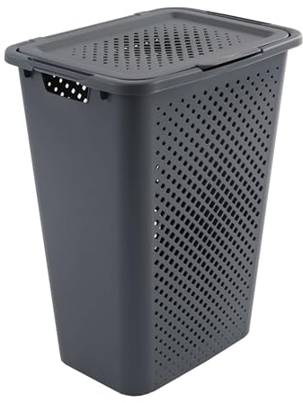 Sundis 4015002 Coffre à linge Pixel 50L Gris