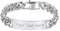 Richsteel personalisierter Silber Damen Armband Edelstahl Freundschaftsarmband mit Gravur Glänzend Poliert 21cm mit Geschenkebox