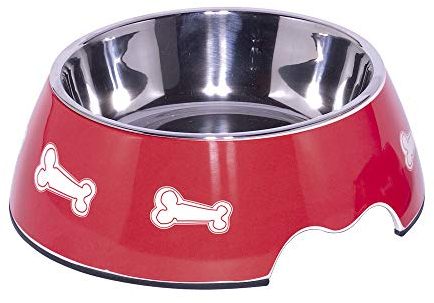 Nobby Melamine Bone Bowl Red L 22 x 7.5 cm 700 ml