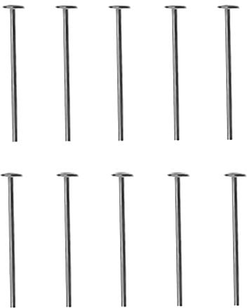 DIY925 20 Stück Nietstifte Kopfstifte 925 Sterling Silber 20mm x Ø 0,5mm Kopf 1,8mm Prismenstifte für Ohrhänger Schmuckherstellung