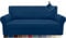 Granbest Stretch-Sofabezug für 3 Sitzer, superweicher Spandex-Sofa-Schonbezug für Hunde, Haustier-Couch, Möbelschutz mit elastischer Unterseite (3 Sitzer, Dunkelblau)