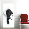 SHOMEY Türaufkleber Türtapete Selbstklebend Schwarzer Hund 90 x 200 cm 3D Türposter Fototapete Türfolie wasserdichte Abnehmbare Türtapete Innentür Schlafzimmer Home Deko