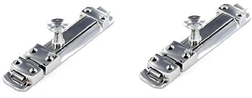 Golden Grace Security Slide Door Bolt in Polished Chrome Finish - Pack of 2-150mm 6
