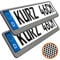 2 Kennzeichenhalter kurz 46 x 11cm Auto Nummernschildhalter Kurze Kennzeichenhalterung 460mm x 110mm kurzer Kennzeichenhalter (Carbon - Zielflaggenoptik)