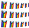 GentleGirl Progress Rainbow Pride Flags Banner String Small Mini Rainbow Gay LGBT Wimpel Dekoration, 15 m 96 cm