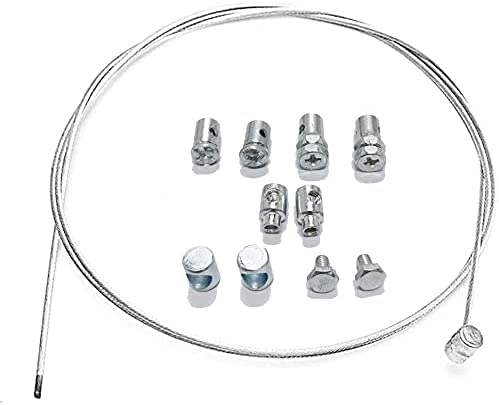 Cavo della frizione, per la riparazione del pedale dell'acceleratore, per moto, cavo del gas di emergenza, cavo del gas del freno, set di riparazione con capezzolo, parti universali (1m)