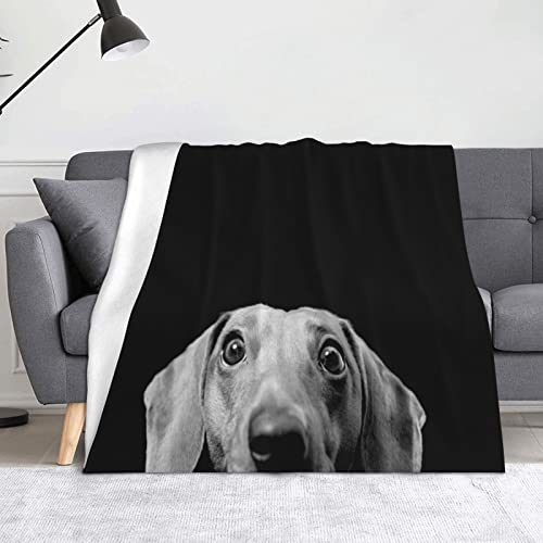 Pad Dackel weiche Decken und Überwürfe für Sofa, 127 x 152,4 cm Größe, niedliche Flanell-Überwurfdecke für Mädchen, Frauen, Herren