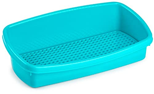 Acan Tradineur - Estropajero de plástico con Rejilla extraíble, Organizador de Fregadero, Recipiente para estropajos, Cocina, Ligero y Resistente, Fabricado en España, 26 x 13 x 8 cm, Color Aleatorio