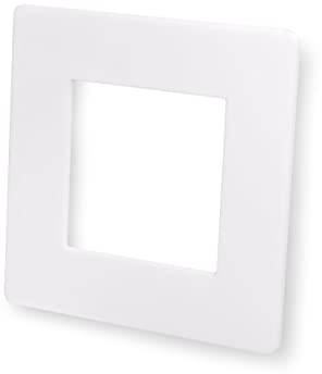Double & Single Light Switch Surround Acrylic Finger Plate Panel Socket Multiple Colours (Single, White)