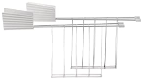 Alessi Plissé MDL08RA W - Set de Deux Pinces Pour Grille-Pain Design, en Acier et Résine Thermoplastique, Blanc