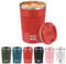 WETOWETO 12oz Reusable Coffee Cup, Coffee Travel Mug with Lid, Spill Proof Thermal Mug, Double-Walled Insulated Cup, Stainless Steel Portable Cup for Hot and Cold Drinks(Red)