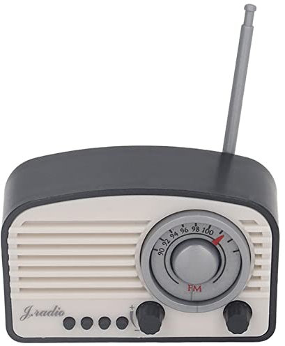 Keenso Realistisches Puppenhaus-Radio, Schöne Verzierung, Lebensechtes Puppenhaus-Mini-Radio-Modell für Weihnachten (3