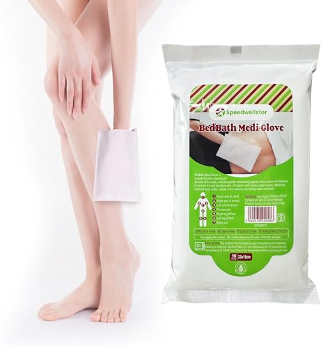 Speedwellstar Lot de 10 gants de toilette humides pour incontinence pour adulte