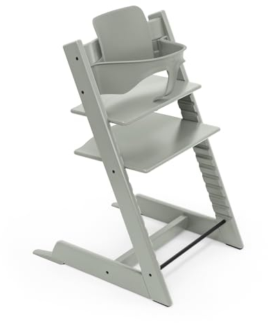 Trona Tripp Trapp de Stokke, Glacier Green - Incluye Silla + Baby Set 2 para Niños de 6 a 36 Meses - Ajustable, Ergonómica y Fácil de Limpiar