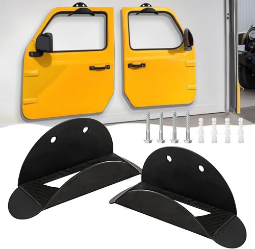 LuBanSir 2Pack Heavy Duty Door Hangers Bracket Compatible with 1956-2023 Jeep Wrangler CJ JK YJ TJ JKU JL JLU LJ JT