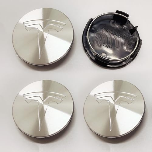 DADYM Nabendeckel 56mm für Tesla Model Y 2020-2024,Radnabenabdeckung Set ABS Kunststoff Aluminium Nabenkappen für Felgen Radnaben Felgendeckel Felgenkappen,J