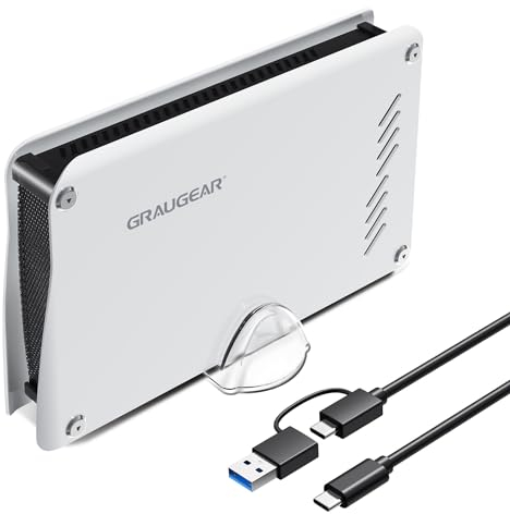 GRAUGEAR Disque dur externe de jeu 12 To pour Xbox, PC, ordinateur portable, ordinateur portable, Smart TV, sauvegarde, extension de stockage HDD 3,5, compatible avec Windows Mac OS Linux