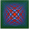 LATAFA Victor Vasarely Poster Abstrakte Malerei Victor Vasarely Leinwand Wandkunst Victor Vasarely Drucke Für Home Wanddekoration Bild 40x40cmx1 Kein Rahmen