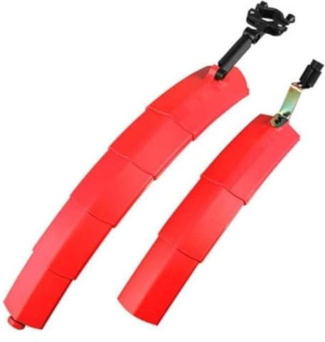 MEMEM Fahrradkotflügel, Fahrrad-Schutzbleche, Teleskop-Klappfahrrad-Set mit Rücklicht, MTB-Schutzbleche vorn und hinten, Fahrradteile, Fahrradzubehör
