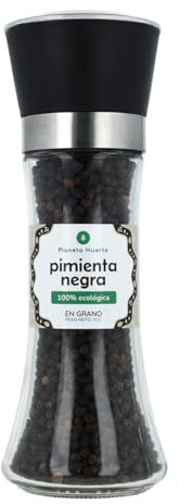 PLANETA HUERTO | Molinillo de Pimienta Negra ECO, Sabor Intenso y Beneficios Digestivos - 90g