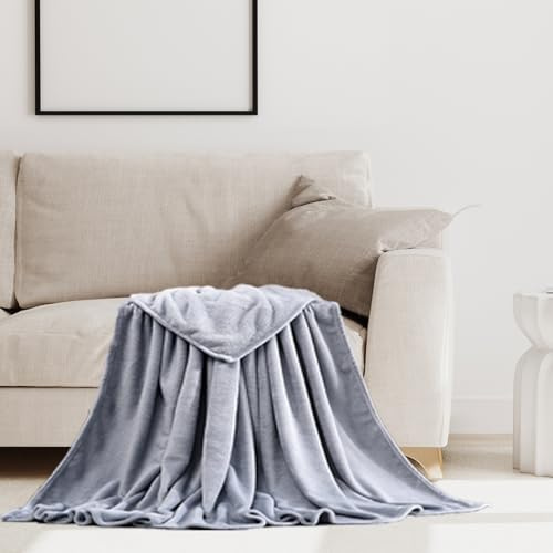 STGAO Kuscheldecke Flauschig 200 x 300 cm Viele Farben Flauschdecke Leichte Bequeme für Bett Sofa Schlafzimmer Büro, Hellgrau