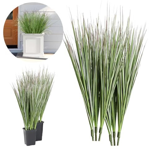 RHQFDM 12 Piezas Plantas Decorativas Verdes Artificiales de Gran Realismo,52cm Plantas Artificiales para Balcones Resistentes a los Rayos UV,para la Decoración de la Casa y el Jardín