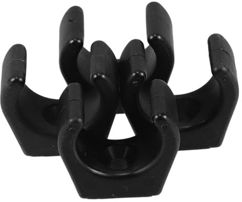BESPORTBLE 4pcs Nylon Boat Clamp Heavy Duty Boat Accessories for Pipe Hose Bracket Clip Black